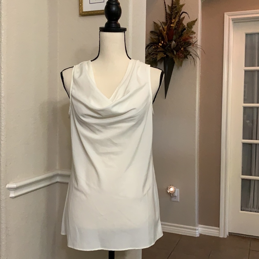 Banana Republic off white cowl neck top Size M
